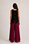 Back Button Detailed Sleeveless Blouse Plain Black - 5