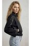 Women's Oversize Leather Jacket Black, Zippered Belt Detail, Oversize Relax Fit, Comfortable Casual Women's Wear - 2