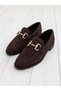 Mona Guaranteed Metal Buckle Leather Women's Loafer Casual Shoes