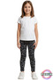 Patterned Children's Tights - Glittery Heart Patterned Girls' Tights - Soft, Stretchy, Comfortable, Cotton, Anti-Sweat