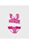 Girl's Mixed Print Cross-Back Bikini 2-10 Years Old Pink