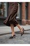 New Model 9 cm Heel with Buckle and Stud Detail, Front Closed and Back Open Women's Evening Dress Heel-Shoes - 2