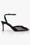 Women's Estelia Black Leather Heeled Shoes - 4