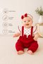Baby Girl Heart Patterned Set Cotton Bowknot Bandana 2-Piece Summer Baby Set - 2