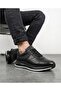Black Genuine Leather Orthopedic Air Sole Casual Sneaker Shoes - 3