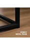 Coffee Table 3-tier 120x60cm - Living Room Table, Tea Table With Steel Frame and 2 Shelves Industrial Design, Scandinavian Style, Easy Assembly, Sofa Table, Side Table - 5