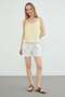 Elastic Waist Muslin Fabric Pocket Shorts - 2