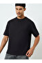 Men Black Embroidered Boxy Fit T-Shirt - 3