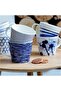 Mug - Pacific Blue Collection 6 Piece Mug Set - Porcelain Tableware - Perfect for Coffee, Tea and Hot Chocolate - 400ml - 3