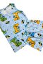 Boys' 100% Genuine Cotton Fabric Blue Dinosaurs Patterned Underwear Set with Stitched Crotch - 3