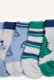 Printed Non-Slip Sole 5-Piece Cotton Booties Socks for Baby Boy H6670A5Ns - 3