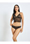 Pack of 4 - Lace Non Padded Non Wired Bralette, Brief, Shorts and Robe Set - 5