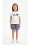 The Beauty Heart the Worlh Printed Girls' T-Shirt-Denim Shorts Set