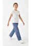 Stoned Bow Patterned Girls' T-Shirt and Pants Set - 3