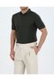 Italian Style Slim Fit Polo Collar Knitwear T-Shirt Khaki T13772 - 4