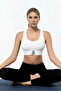 White High Support Covered Sports Bra with Black Back Detail - 3