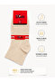 Women's Beige 6-Piece Cotton Boxed Non-Elastic Socks, Diabetic-Friendly, Seamless, Non-Marking, Short, Non-Tightening Socks - 2
