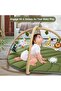 Leaf Shaped Baby Play Mat, Tummy Time Mat with 6 Detachable Toys for Sensory & Motor Skill D - 2