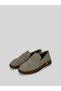 Virella Women's Genuine Suede Textured Tan Moccasin Rubber Sole Casual Loafer 2 cm