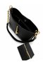 Women's Black Shoulder and Crossbody Bag Wallet Set - 2