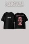 American Psycho Laughing Sigma Series Back Printed Oversize Black T-Shirt