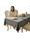 Tablecloth – Dertsiz 12-Person Single Tablecloth Dowry Gift Box Dertsiz Stain-Resistant Garden Linen - 2