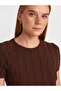 Crew Neck Textured Knitwear Blouse - 3