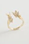 ILKESHOP خاتم زركون (225004) مرصع بالأحجار - أصفر - 2
