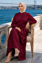 Belted Skirt Set A940 Claret Red - 3