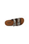 Double Buckle Rhinestone Women's Slippers - 4