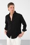Men's 100% Cotton Striped Embroidered Regular Fit Shirt - 3