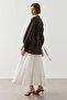 Linen Chino Buttoned Shirt Jacket Bitter Brown - 4
