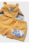 Baby Boy Uv Protection Swimsuit and Hat Set Yellow - 01662 - 3