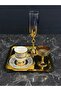 Gold Ahenk Coffee Presentation Set – Gold Coffee Cup, Turkish Coffee Pot, Coffee Side Tray, and Tray - Luxury Coffee Set - 2