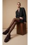 Brown Suede Closed Toe Women's Heeled Sandals P9335 - 2