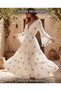 Women's Mediterranean Series Embroidered Flounced Bohemian Bodrum Dress - Ecru - 2
