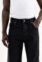 Men's Studs Embellished Baggy Jean Trousers Black Light Stone - 4