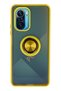 Ilkeshop New Redmi K40 Case Montreal Silicone Cover with Ring (230552) - Yellow