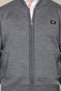 Gray Men's Dad and Middle-Aged Knitwear Steel Knit Lined Inside with Flat Acrylic Zipper Pocket Dad Cardigan - 5