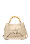 Mink Bag with Wooden Handle and Buckle 0065