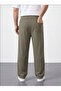 Men's Ribbed Comfortable Cut Summer Baggy Trousers - 5