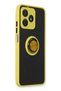 Ilkeshop New Realme C53 Case Montreal Silicone Cover with Ring (100344) - Yellow - 2