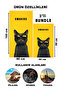 2-Piece Beach Towel Set Large + Small (80X160 & 50X90 cm) Cat Printed Sea Towels - 2