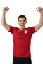 تي شيرت تدريبي أصلي مرخص من نوع Crew Neck Red A Team مع علم وصندوق ليزر - 4