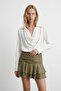 26Yblz01799 Women's Stripe Detailed Blouse