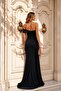 ​ Black Sequin Detailed One-Shoulder Evening Dress 583409 - 4