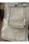 Bath Mat Set of 2 Washable Woven Surface Non-Slip Base Jute Toilet Set Bathroom Rug Mat - 3