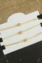 Ilkeshop 3 Pieces Papatya Tr (91558) Chain Bracelet-Yellow - 2