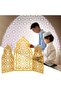 TariqANStore Ramadan Home Décor and Decorative Accessories, Mini Mosque Prayer Corner Setup, Wooden. (Wood, Gold) - 4