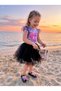 Kuromi Printed Glitter Girls' Dress - Birthday Party and School Performance Dress with Tulle Skirt and Sleeves - 5